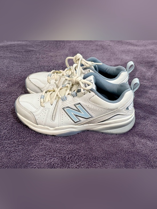 New Balance Shoes - New Balance Kids White & Light Blue Sneakers